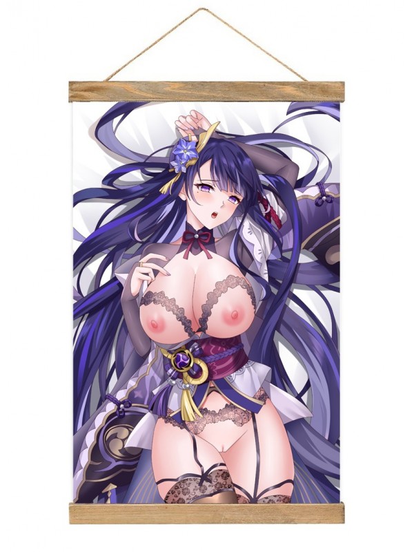 Unique Japanese Wall Scroll Genshin Impact Raiden Shogun Baal 40x60cm(23.6x15.7in)