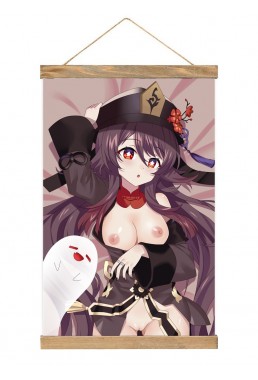 Durable Anime Wall Scroll Poster Genshin Impact Hutao 40x60cm(23.6x15.7in)