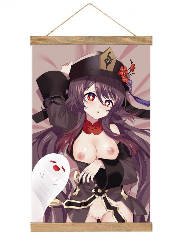 Durable Anime Wall Scroll Poster Genshin Impact Hutao 40x60cm(23.6x15.7in)