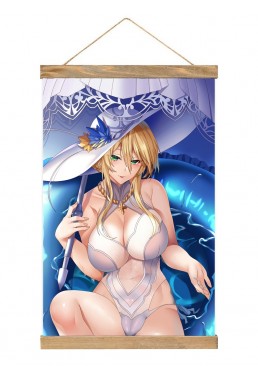 Special Wall Scroll Hanging Decor Fategrand Order Fgo Altria Pendragon Lancer  40x60cm(23.6x15.7in)