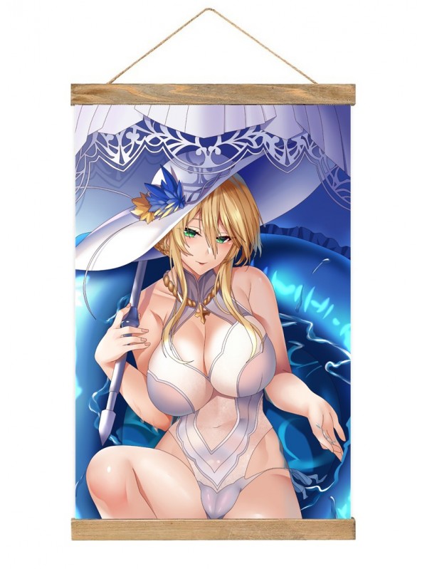 Special Wall Scroll Hanging Decor Fategrand Order Fgo Altria Pendragon Lancer  40x60cm(23.6x15.7in)