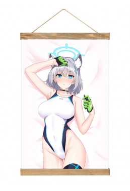 Personalised Wall Scroll Posters Blue Archive Shiroko 40x60cm(23.6x15.7in)