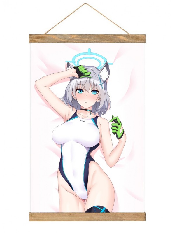 Personalised Wall Scroll Posters Blue Archive Shiroko 40x60cm(23.6x15.7in)