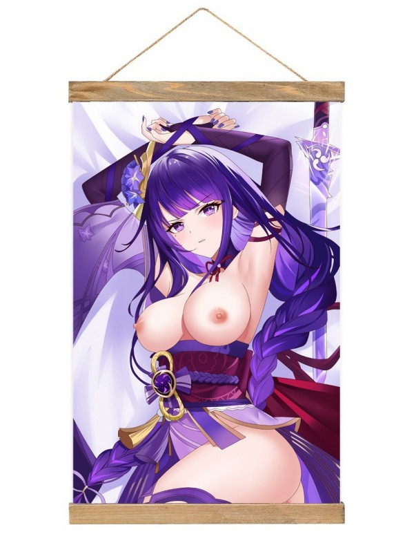 Discount Wall Scroll Poster Anime Genshin Impact Raiden Shogun Baal 40x60cm(23.6x15.7in)