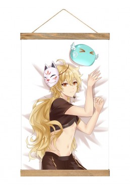 Soft Wall Scroll Hanger Rod Genshin Impact Aether 40x60cm(23.6x15.7in)