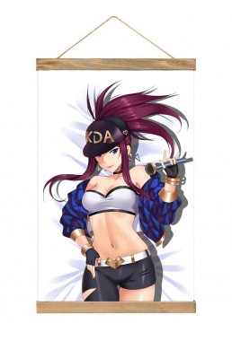 Durable Wall Scroll Hooks League Of Legends Akali 40x60cm(23.6x15.7in)