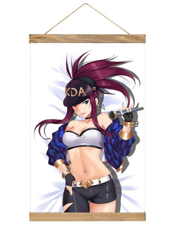 Durable Wall Scroll Hooks League Of Legends Akali 40x60cm(23.6x15.7in)