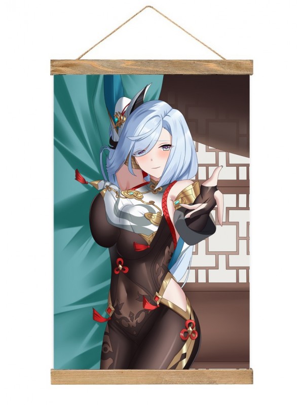 Funny Wall Scroll Hanger Genshin Impact Shenhe 40x60cm(23.6x15.7in)