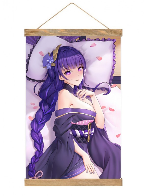 Durable Japanese Wall Scroll Genshin Impact Raiden Shogun Baal 40x60cm(23.6x15.7in)