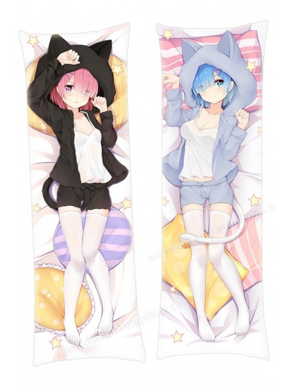 Rem Ram Re Zero Anime Dakimakura Japanese Hugging Body Pillow Cover