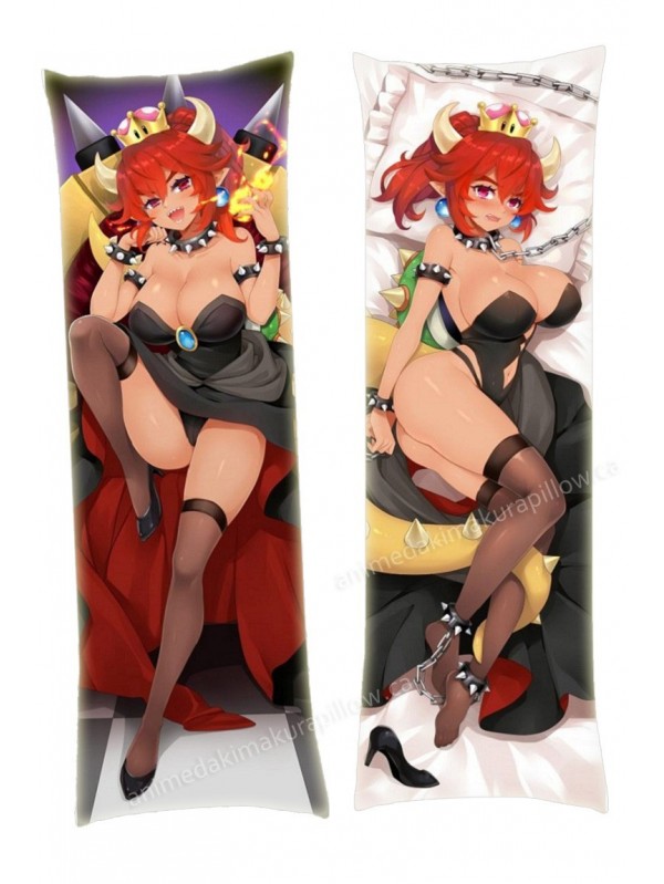 Super Mario Red Hair Bowsette Princess Bowser Anime Dakimakura Pillowcover Japanese Love Body Pillowcase