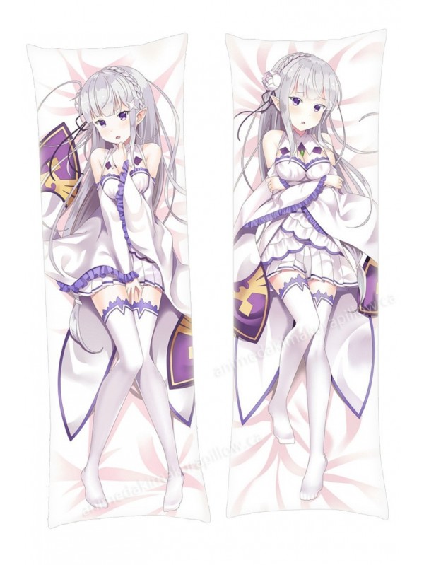 Emilia Re Zero Anime Dakimakura Japanese Hugging Body Pillow Cover