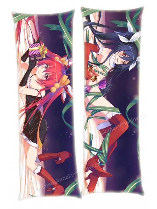 Blue Ponytail and Red Ponytail Sided Full body waifu japanese anime pillowcases
