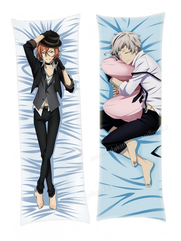 Chuuya Nakahara and Atsushi Nakajima Bungou Stray Dogs Dakimakura Japanese Hugging Body Pillowcase Animes