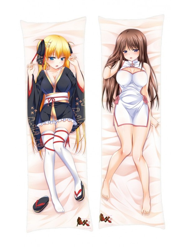 Oni Chichi -Manamusume Kyousei Hatsujou-Akitsuki Airi-Akitsuki Marina Anime body dakimakura japenese love pillow cover
