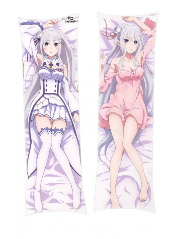 Re-Zero Starting Life in Another World Emilia Anime Dakimakura Japanese Hugging Body PillowCases